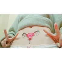 Seksualus cosplay vulvos chna pilvo juosmens krūtinės tatuiruotė tatuiruotės lipdukas, B10p, 1 vnt. gray