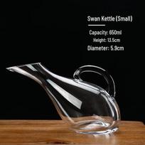 Handmade Crystal Swan Red Wine Decanter Set black