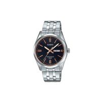 Casio 50m waterproof stainless steel watch case quartz movement stainless steel watch strap Japanese and Korean watch men's watch black MTP-1335D-1A2 juoda
