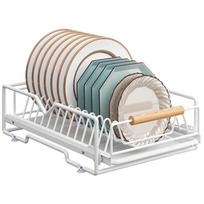 DingLe Kitchen Pull-Out Dish Drying Rack white
