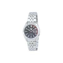 SEIKO 5 Collection 30m Water Resistant Automatic Mechanical Movement Stainless Steel Strap Watch SNK375K1 Silver Watch Case gray
