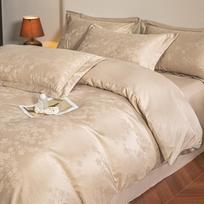 2026 m. prabangus šilko ir medvilnės žakardo patalynės komplektas - minkštas, draugiškas odai ir patogus 1.8 Fitted Sheet Set - Duvet 200x230