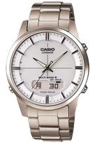 CASIO LINEAGE LCW-M170TD-7AJF Radijo bangomis valdomas saulės energija maitinamas vyriškas laikrodis Titano Korundinis Stiklas Baltas Ciferblatas balta