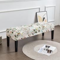 Bench Cover Skid Resistant Washable Bench Cushion Slipcovers for Dining Room gray
