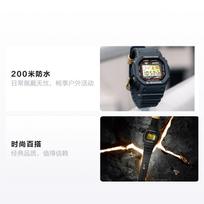 CASIO G-SQUAD serija G-SHOCK mažas kvadratas 40-mečio riboto leidimo commemorative modelis Kvarcinis dervos dirželis unisex auksinis ciferblatas DW-5040PG-1PR auksas