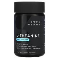 Sports Research, l-teaninas, dvigubo stiprumo, 200 mg, 60 minkštųjų kapsulių
