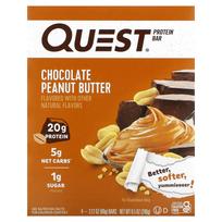 Quest Nutrition, Protein Bar, Chocolate Peanut Butter, 4 bars, 2.12 oz (60 g) each