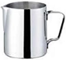 CASUAL PRODUCT Pieno ąsotis, 350 ml, skirtas kavai, pienui, baristai, kavinei, latte, latte art, pieno putai ir baristos aparatams gray