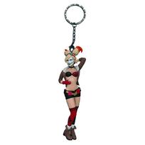 DC Bombshells Harley Quinn raktų pakabukas gray