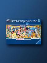 Disney Group Photo Panorama 1000 Piece Ravensburger Jigsaw Puzzle gray