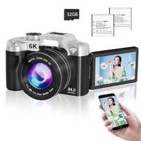 2026 Strongest 6K Recording Digital Camera 84 Million Pixels Transferable Smartphone Wi-Fi Transfer Compact 180 Rotatable Display Auto 18x Zoom Focus