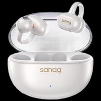 SANAG S6S Nova Open-Ear Ear Clip Bluetooth Headphones perlų baltos spalvos