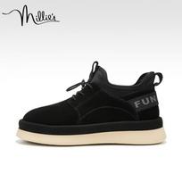 Millies Men's Winter Retro Fleece-Lined Casual Shoes U2071 42 white