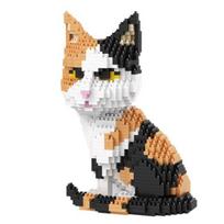 Saldieji kaštonai-nanoblokai-My Pet BA Big Tricolor Cat BA, populiarūs Korėjos žaislai black