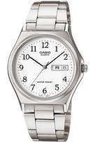 CASIO Collection Vyriškas analoginis laikrodis MTP-1240DJ-7BJH Sidabrinis apvalus korpusas Atsparus vandeniui gray