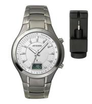 Date and Day 10 ATM Water Resistance [ARTSTATE AS0965A] Men's Radio-Controlled Wristwatch, Display, gray