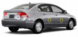 Honda Civic 2006-2011 - Listwy chrom boczne drzwi chromowane ochronne