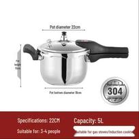 Zhi Shi Stainless Steel Pressure Cooker white
