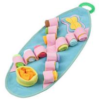 Rosegram Dog Cat Butterfly Nose Work Puzzle Mat Intelligence Development Snack Play white