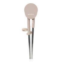 Mother K Children's stainless steel correction chopsticks, beige, 1 piece, Korean popular tableware beige