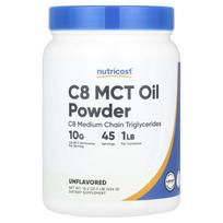 Nutricost, C8 MCT aliejaus milteliai, be kvapiųjų medžiagų, 16,2 uncijos (454 g)