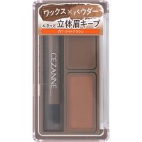CEZANNE Sezanne Eyebrow & Wax Powder W1 Light Brown Eye makeup Eyebrows Use the short end of the brush to apply wax and shape, then use the long end o