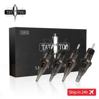 Tattoo Eyebrow Tattoo Needle Pen Ink Machine Tool Pigment Cup Holder Needle Disposable Sterilized Needle Cartridge Grip, 1205RM 0.35MM, 1 Piece gray