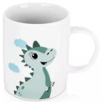 Vaikiškas porcelianinis puodelis su dinozaurų motyvu, įvairiaspalvis, 220 ml