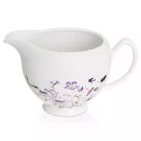 Porcelianinis pieno indelis, baltas, 230 ml, 13 × 8,5 × 7,5 cm