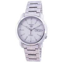 „Seiko 5“ automatinis baltas ciferblatas SNKL75 SNKL75K1 SNKL75K vyriškas laikrodis balta