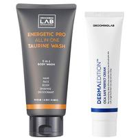 Grooming Lab Men's Military Enlistment Preparation All-in-one Taurine Body Wash 300ml + Cica Cream 100ml, 1 set gray
