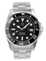 HYAKUICHI 101 Model 1Z Men's Quartz Diver Watch, 20 ATM Waterproof, Ceramic Bezel, Calendar, Metal Band, Black juoda