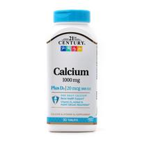 Kalcis 1000 mg Plius Vitaminas D3 20 mcg (800 TV), 90 tablečių