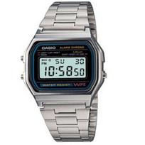 Casio Universalus Vintage Retro Skaitmeninis Laikrodis Ant Riešo Su Laisva Sagtimi A158WA-1D black