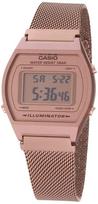 Casio Vintage Rožinio aukso spalvos Nerūdijančio plieno tinklelio apyrankė Klasikinis LCD skaitmeninis laikrodis B640WMR-5AV Vyriškas gray