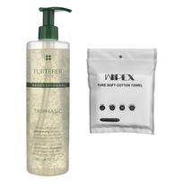 Rene Furterer Triphasic galvos odos maitinimo ampulinis šampūnas 600ml + wipex pure soft medvilniniai rankšluosčiai 6 vnt., 1 rinkinys beige