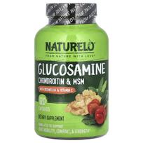 NATURELO, MSM su gliukozamino chondroitinu, bosvelija ir vitaminu C, 120 kapsulių