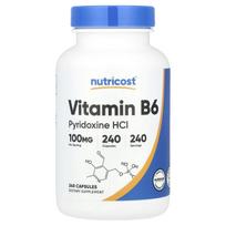 Nutricost, Vitamin B6, 100mg, 240 capsules