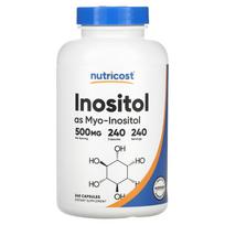 Nutricost, Inozitolis (Mio) - Inozitolis, 500 mg, 240 kapsulių