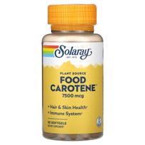 Solaray, plant-based food carotene, 7,500 mcg, 50 softgels