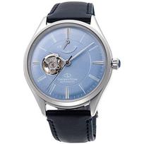 Orient Vyriškas RK-AT0203L (Vyriškas odinis klasikinis pusiau skeletas) Analoginis apvalus nerūdijančio plieno laikrodis