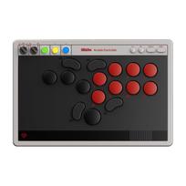 8BitDo Arcade Controller Switch and Wired Mechanical 4 Programmable PCB All-Button (for Windows) – Bluetooth, 2.4G, Connections, Low-Profile Switches, gray