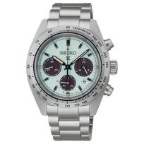 SEIKO Prospex 100 metrų atsparus vandeniui šviečiantis saulės energija veikiantis kvarcinis plienine apyranke 39 mm vyriškas laikrodis žalias ciferblatas SSC965 mėlyna