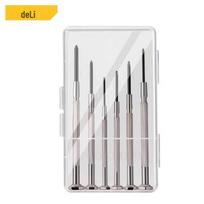 Deli 6-Piece Precision Screwdriver Set for Watches and Eyeglasses white