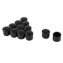 uxcell Vamzdžio kojos kėdės kojos guminis vidinio skersmens 12 vnt. dangtelių rinkinys, dangteliai, kojelės, juodas, guma, 12 mm, metalas, juoda
