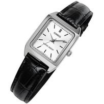 Casio Moteriškas odinis metalinis rankinis laikrodis LTP-V007L-7E1 gray