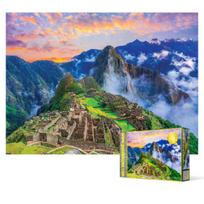 2000-piece jigsaw puzzle - Sunrise over the lost Inca city of Machu Picchu, popular Korean puzzle gray