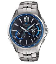 Casio Oceanus Manta Radijo bangomis valdomas saulės energija įkraunamas laikrodis OCW-S3400-1AJF Sidabrinis