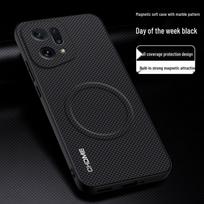 OPPO Find X5 Pro apsauginis dėklas - Pilnas padengimas, Apsauga nuo kritimo, Madingas magnetinis užsegimas, Tekstūrinis paviršius. Find X5 black
