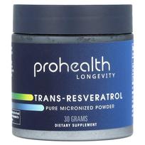 „ProHealth Longevity“, trans-resveratrolis, gryni mikronizuoti milteliai, 30 g